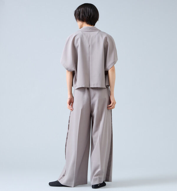 Liesse「サイド切り替えワイドパンツ（セットアップ可）」|その他|