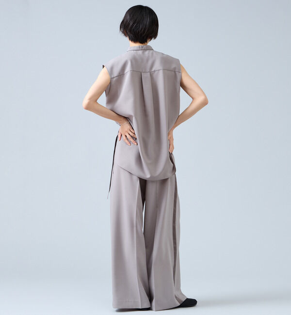 Liesse「ボウタイ付きフレンチスリーブブラウス（セットアップ可）」|シャツ・ブラウス|