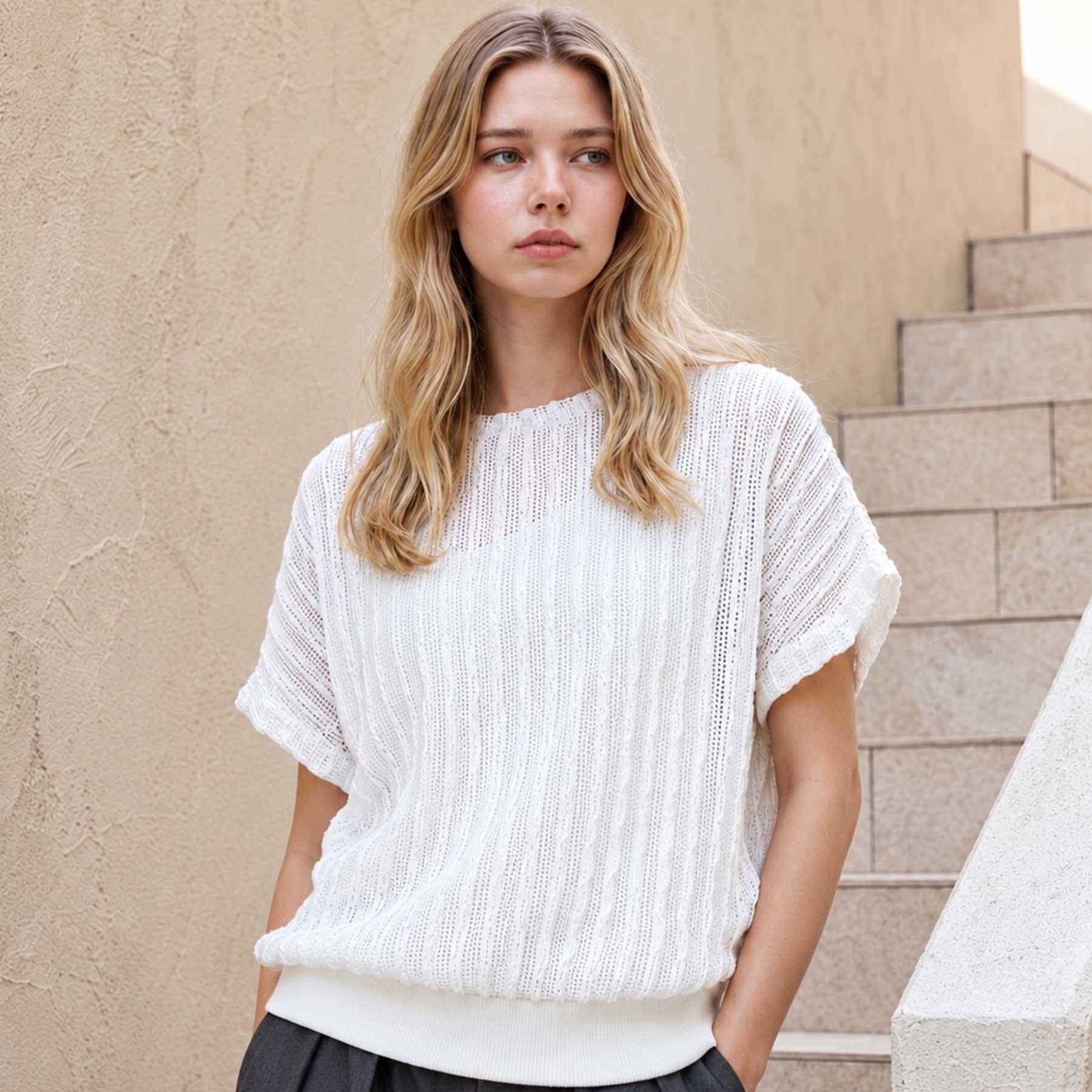 DRESSTERIOR「シアーメッシュプルオーバー」|Tシャツ・カットソー|