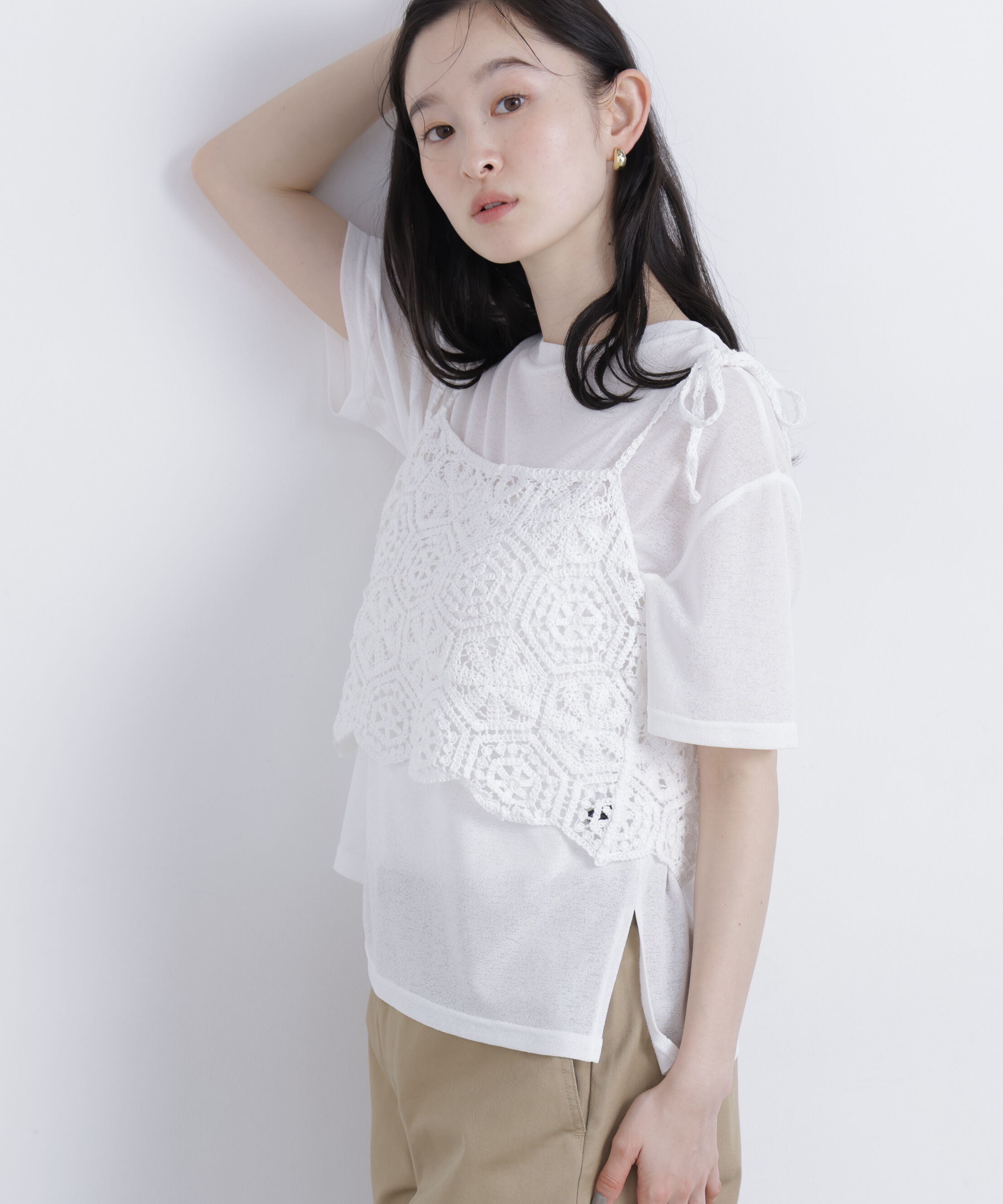  「〈N.〉スラブ天竺カットソー半袖」|Tシャツ・カットソー|