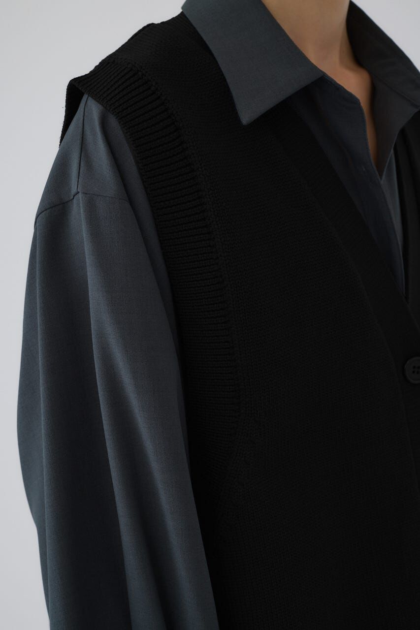 RIM.ARK 「Belt set long knit vest」|ダウンベスト・ベスト|