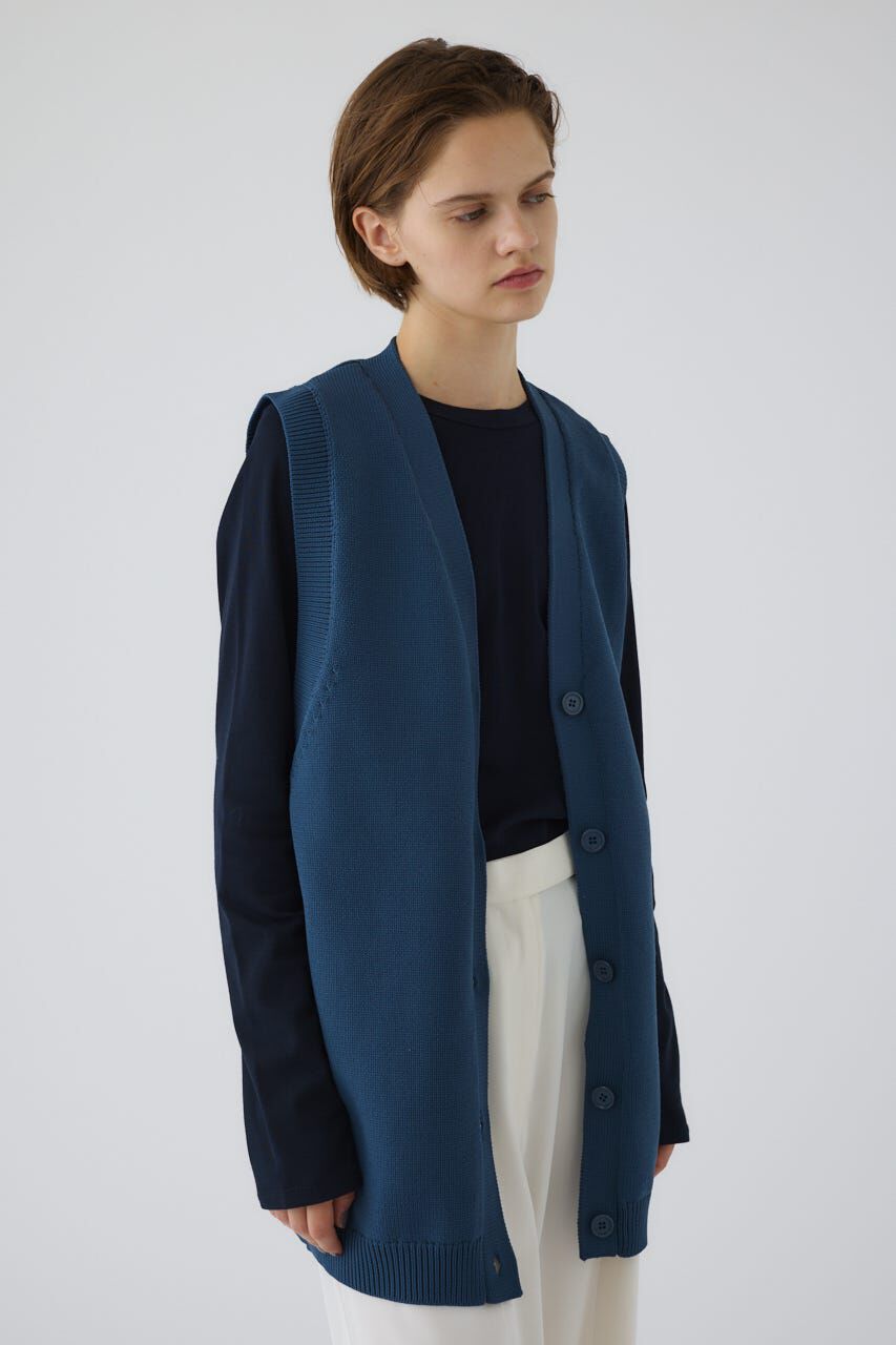 RIM.ARK 「Belt set long knit vest」|ダウンベスト・ベスト|