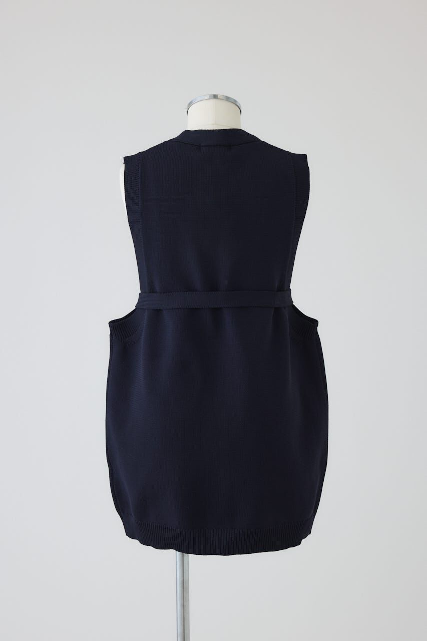RIM.ARK 「Belt set long knit vest」|ダウンベスト・ベスト|