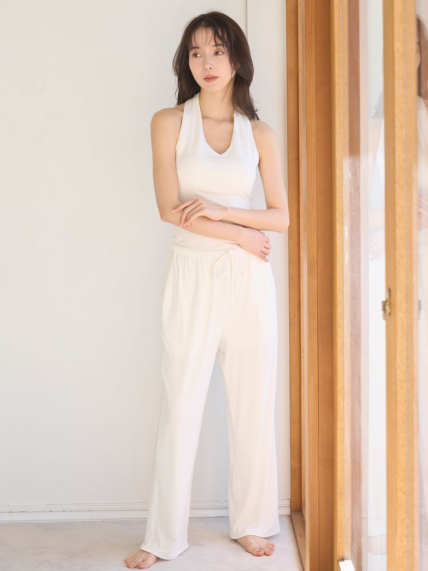 SNIDEL HOME「シルク混カットホルターネック」|ルームウェア|