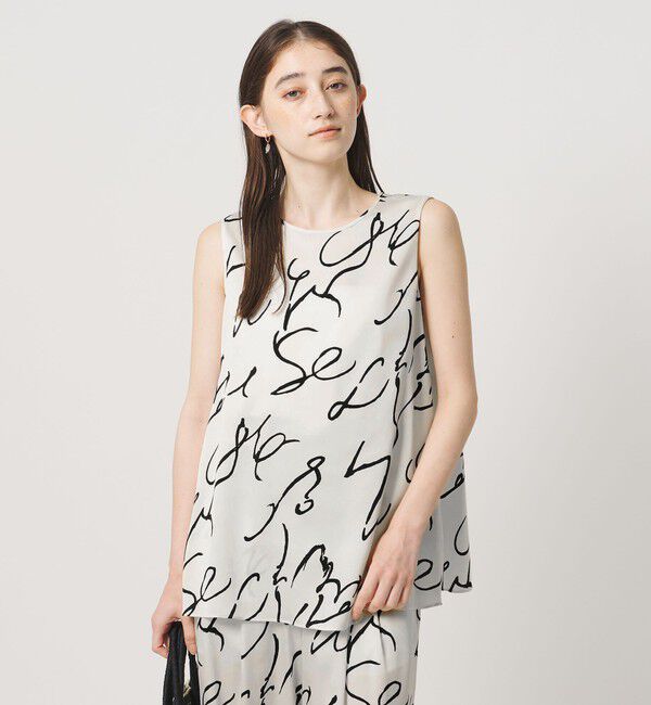 UNITED ARROWS「アブストラクト プリント ブラウス」|シャツ・ブラウス|