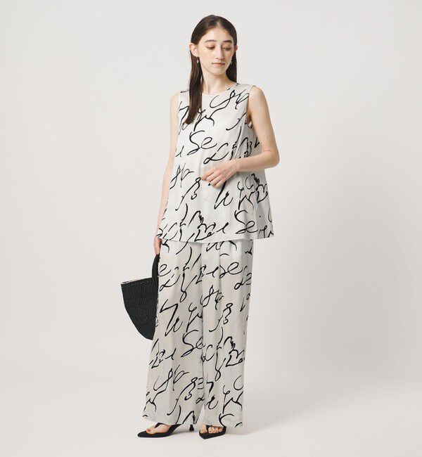 UNITED ARROWS「アブストラクト プリント ブラウス」|シャツ・ブラウス|