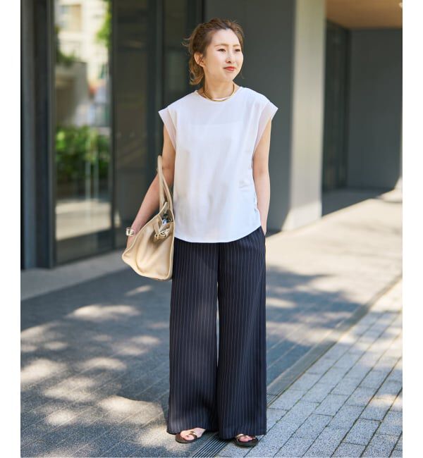 Spick and Span「《新色有り / 追加》ジョーゼットイージーパンツ」|スラックス|