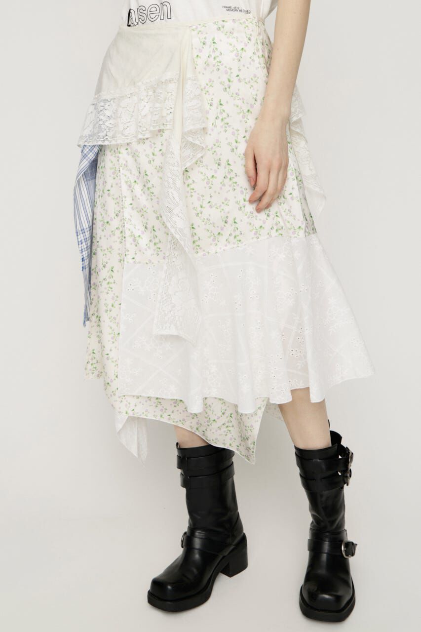 SLY「REMAKE COTTON LACE スカート」|スカート|M/WHT7