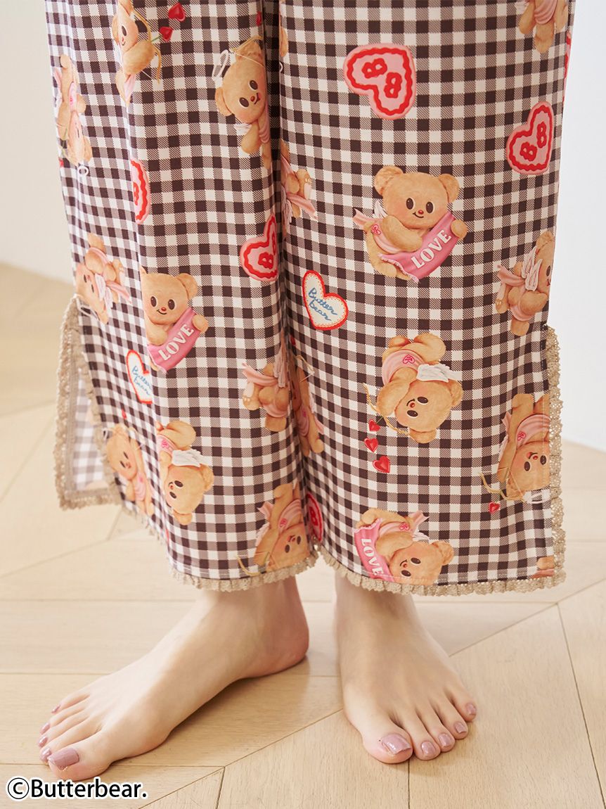 SNIDEL HOME「【WEB限定】【セット商品】【BUTTERBEAR】開襟シャツ＆カットロングパンツSET」|ルームウェア|