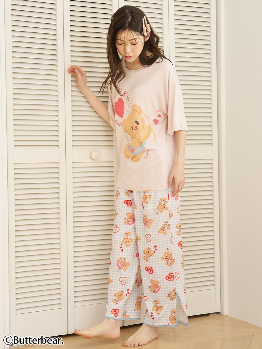 SNIDEL HOME「【BUTTERBEAR】カットロングパンツ」|ルームウェア|