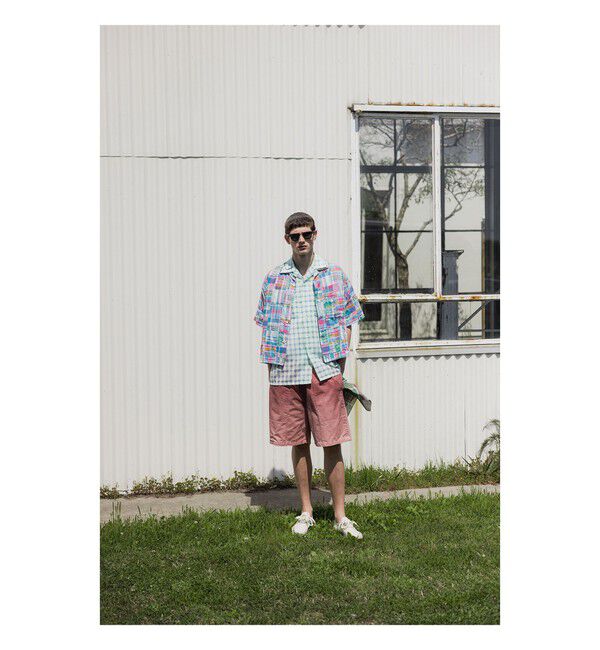 BEAMS PLUS「Cabana Boy-SHT Patchwork Madras Pink」|シャツ・ブラウス|