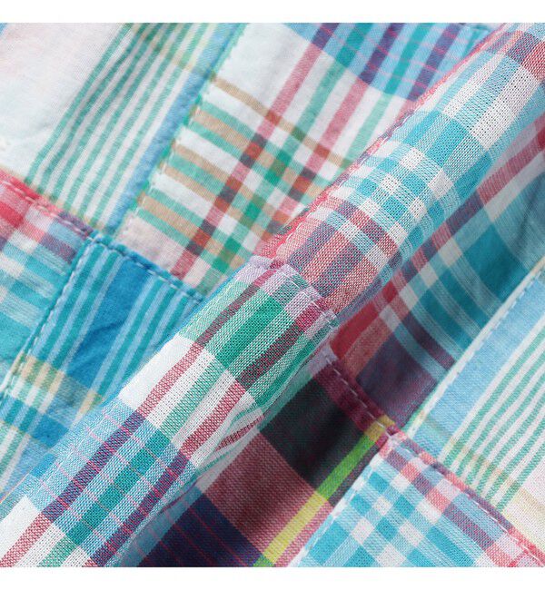 BEAMS PLUS「Cabana Boy-SHT Patchwork Madras Pink」|シャツ・ブラウス|