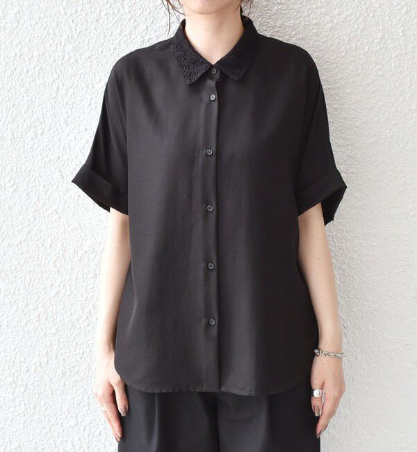 SHIPS Colors 「SHIPS Colors:〈手洗い可能〉レースカラー コクーン シャツ◇」|シャツ・ブラウス|