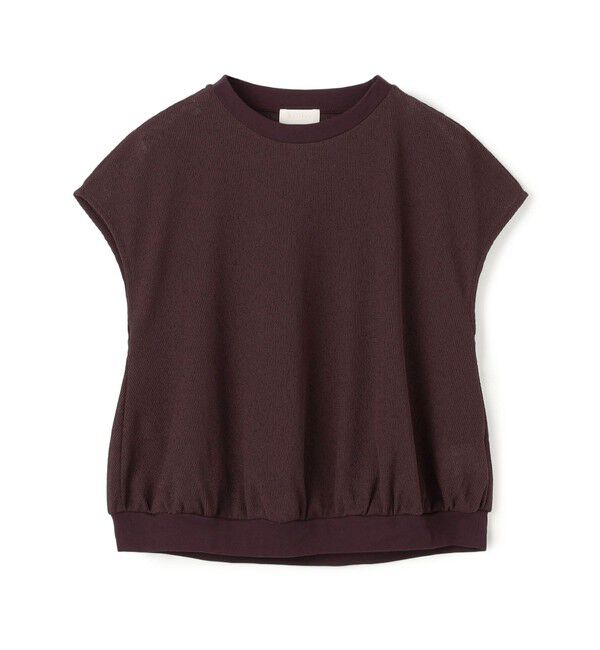 Ballsey「ワッフルジャージーコンビ フレンチスリーブプルオーバー」|Tシャツ・カットソー|39 ボルドー