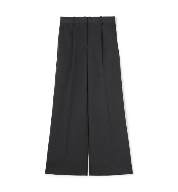 DES PRES「ポリエステルウールトリコチン タックパンツ」|スラックス|17 チャコールグレー
