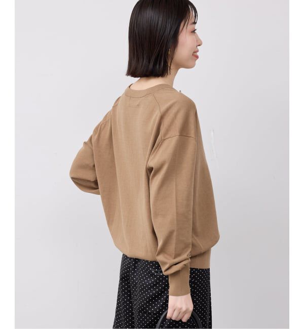 SLOBE IENA「《シリーズあり》コットンキュプラクルーネックカーディガン」|カーディガン|