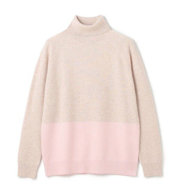 BEIGE,「【WEB限定・洗える】DEMING / バイカラーウールタートルネックニット」|ニット・セーター|