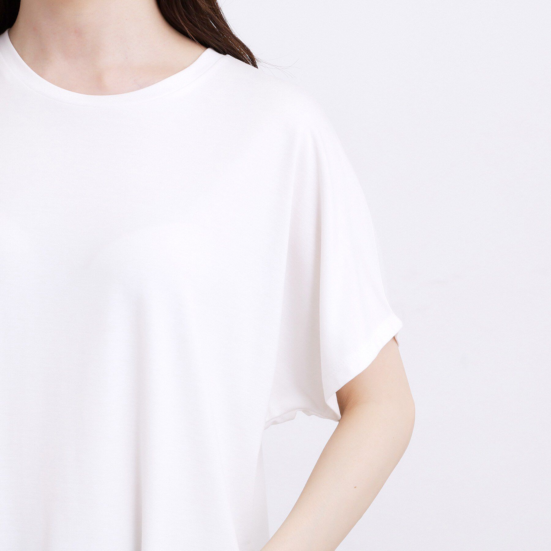 grove「【持続冷感】ひんやりポンチシリーズ／裾レースドルマンカットソー」|Tシャツ・カットソー|