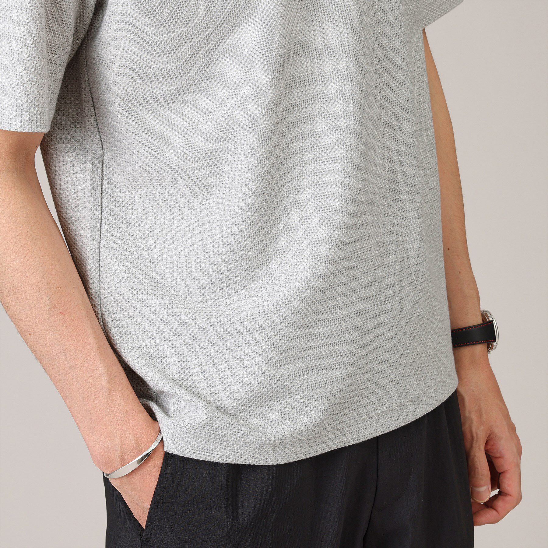 TAKEO KIKUCHI「【尾州織/Made in JAPAN】メランジ Tシャツ」|Tシャツ・カットソー|