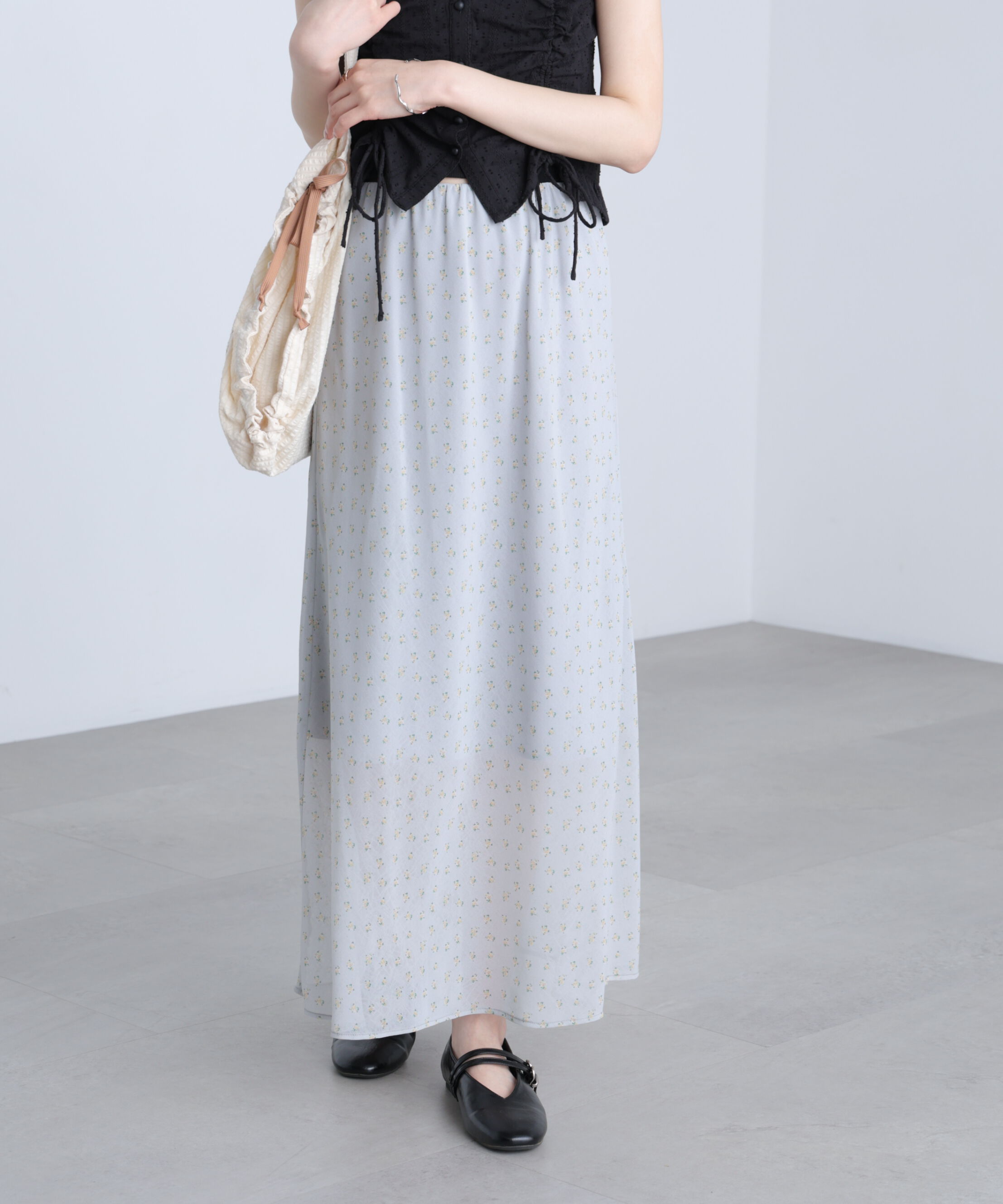  「花柄シアーナロースカート」|スカート|