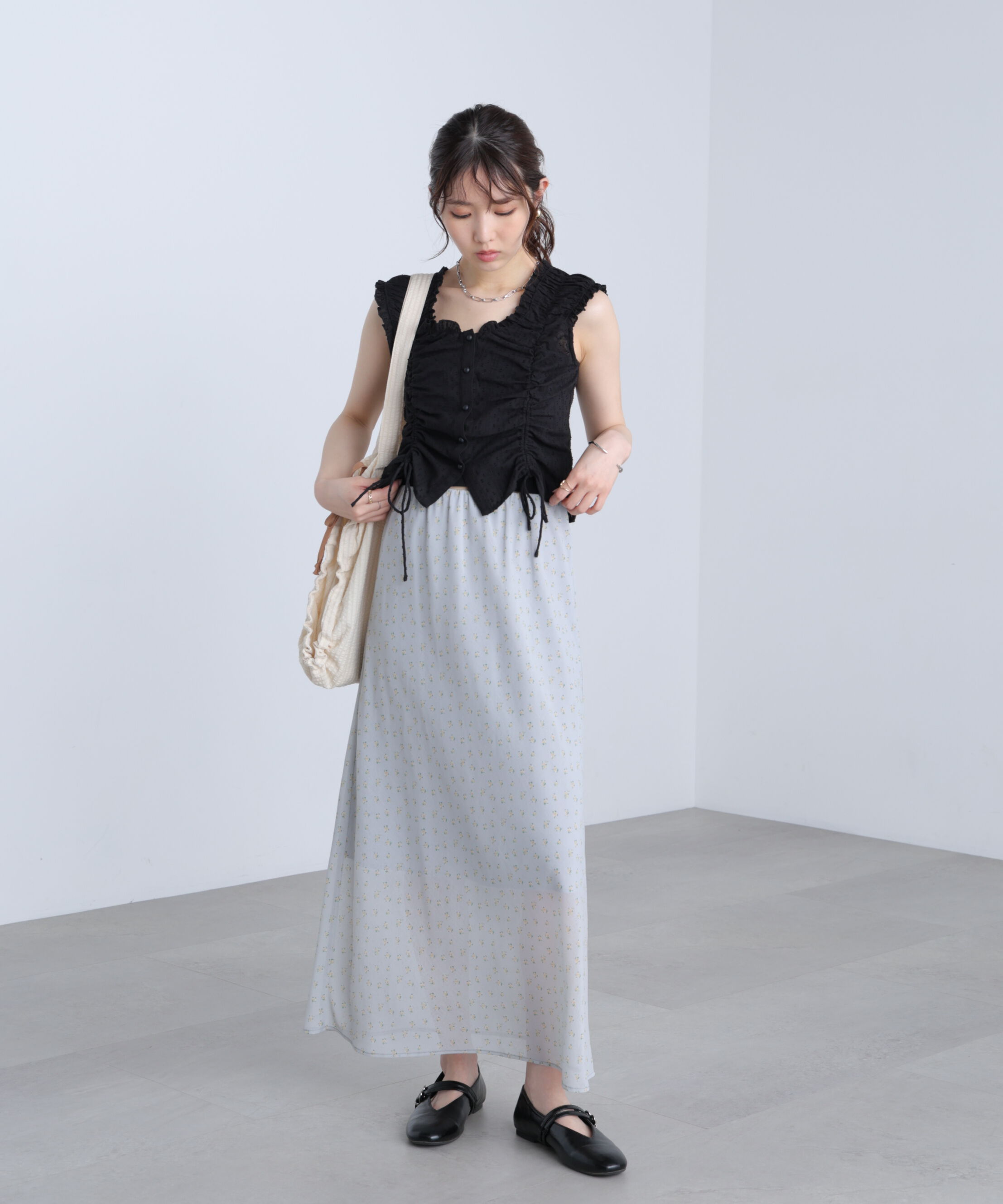  「花柄シアーナロースカート」|スカート|