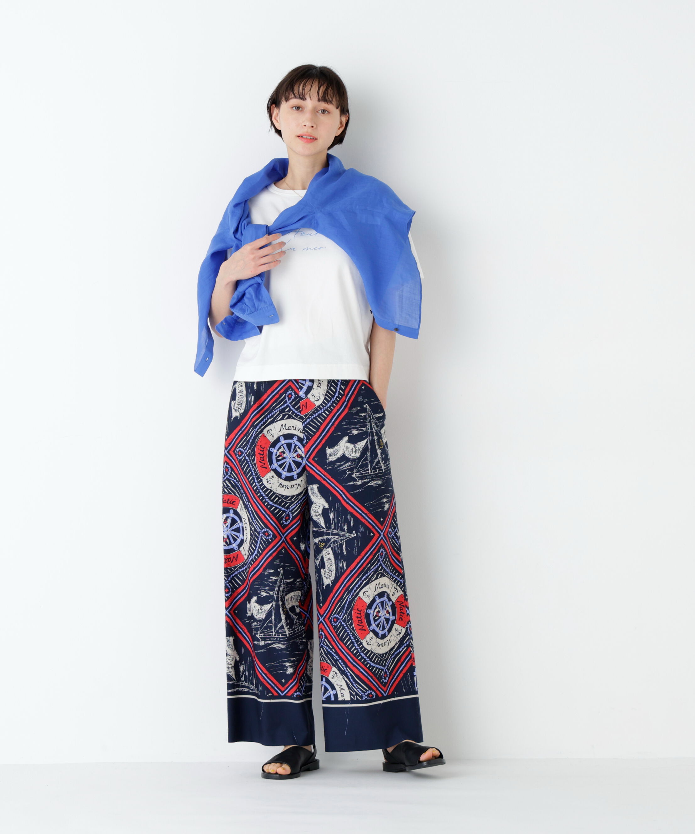  「≪ＮＡＴＩＣコラボ≫セミワイドプリントパンツ」|その他|