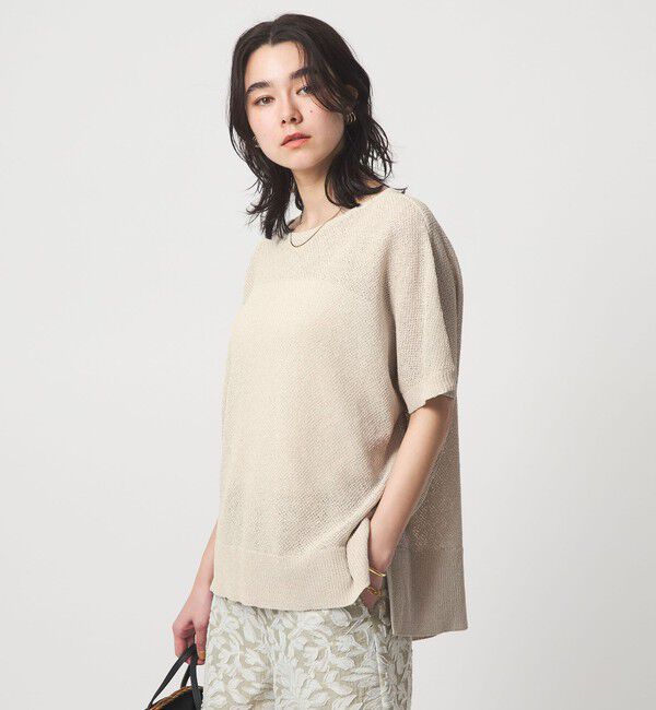 UNITED ARROWS green label relaxing「ペーパー ヤーン プルオーバー」|ニット・セーター|NATURAL