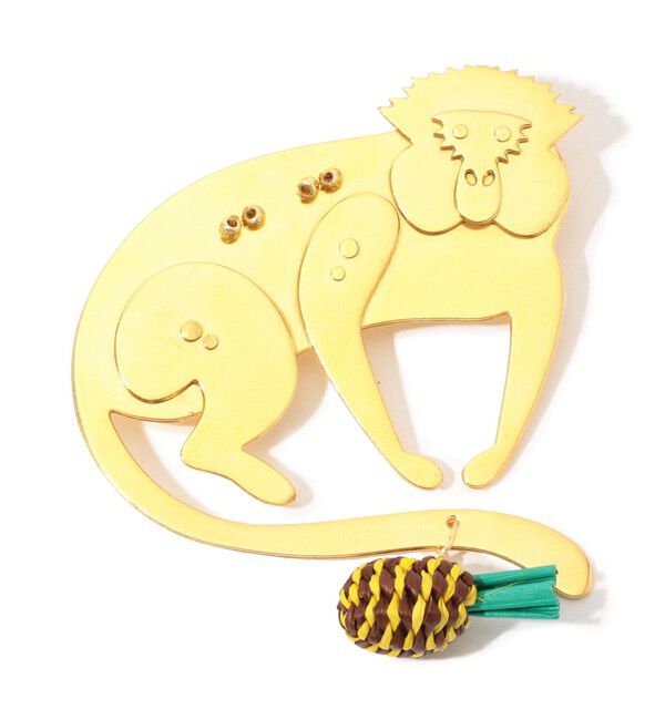 TOMORROWLAND GOODS「MERCEDES SALAZAR MONKEY YELLOW ブローチ」|ブローチ・コサージュ|