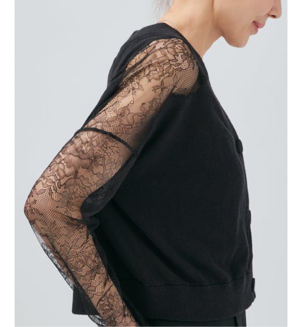 VERMEIL par iena「Cotton Boucle レースカーディガン」|カーディガン|