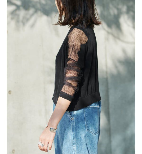 VERMEIL par iena「Cotton Boucle レースカーディガン」|カーディガン|
