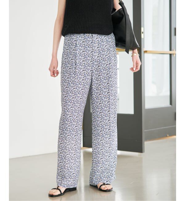 SLOBE IENA「《36サイズのみWEB限定》Blue Flowerパンツ」|その他|ブルー