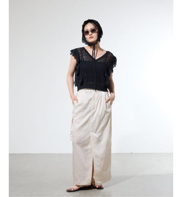 IENA「《一部店舗限定》クロシェニット バンダナ」|バンダナ・スカーフ|