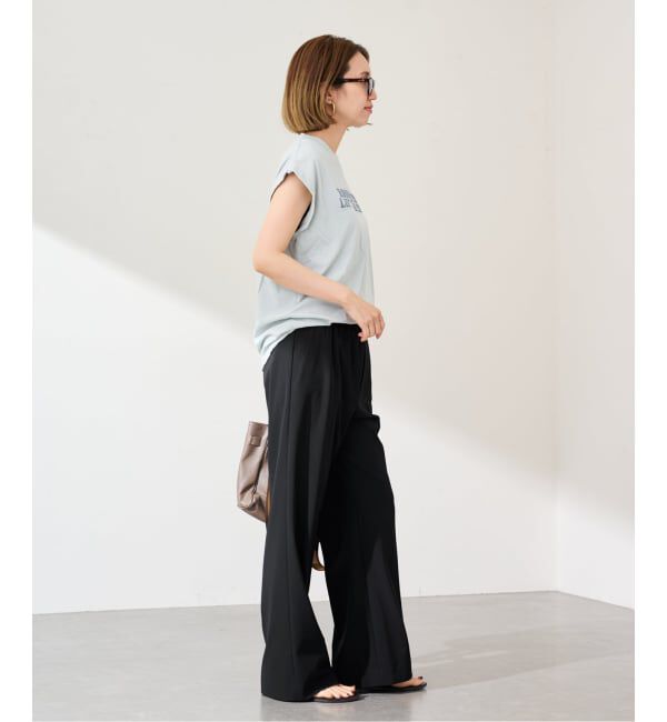 FRAMeWORK「トリコットツイルセミフレアパンツ」|スラックス|