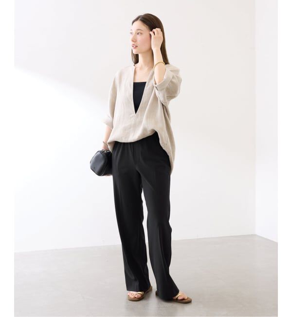 FRAMeWORK「トリコットツイルセミフレアパンツ」|スラックス|
