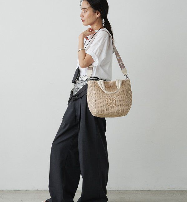 「【Souffle TOTE】ナイロンラフィア2WAYトートバッグ」|トートバッグ|