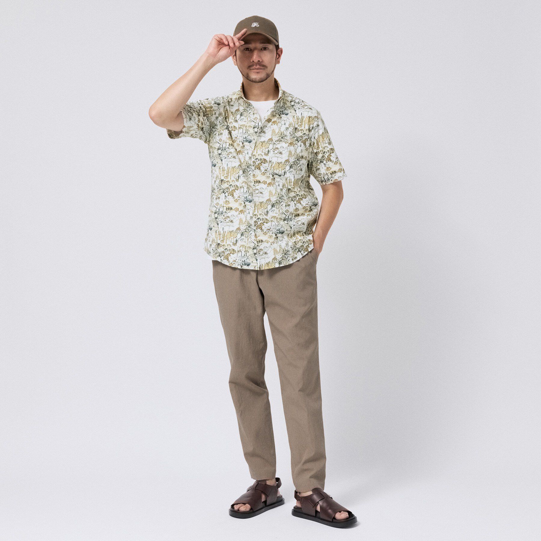 TAKEO KIKUCHI「【日本製】JFP DotAir（R）リゾートプリント半袖シャツ」|シャツ・ブラウス|