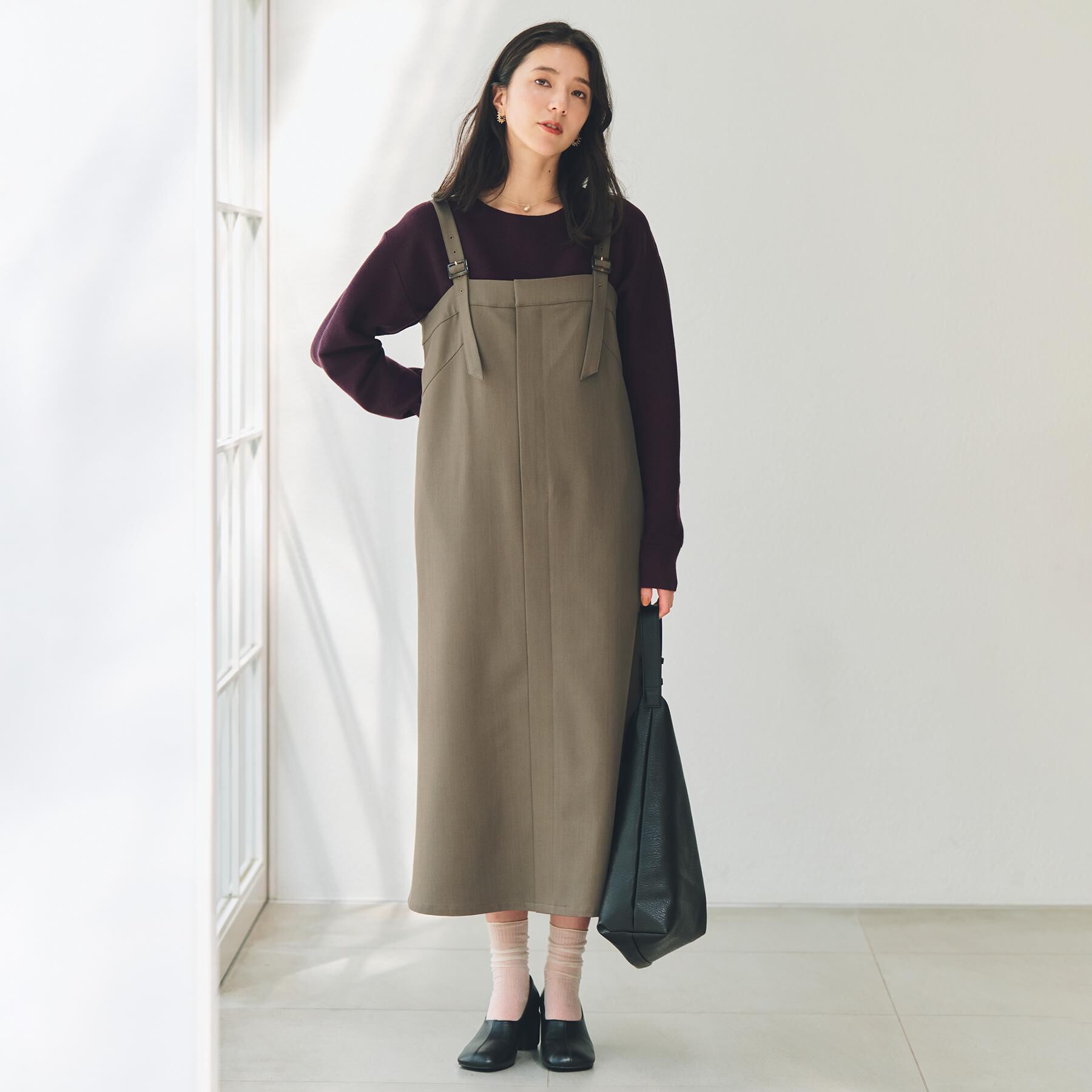 THE SHOP TK「ナローストラップジャンスカ」|ワンピース|トープ(054)