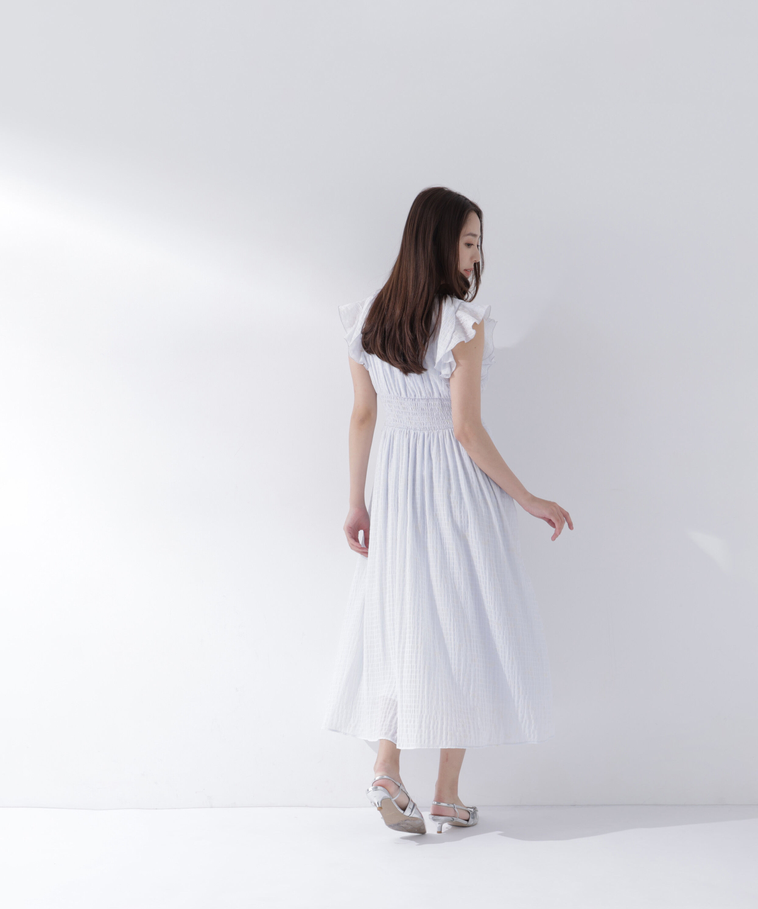  「フラワープリントフリルワンピース」|ワンピース|