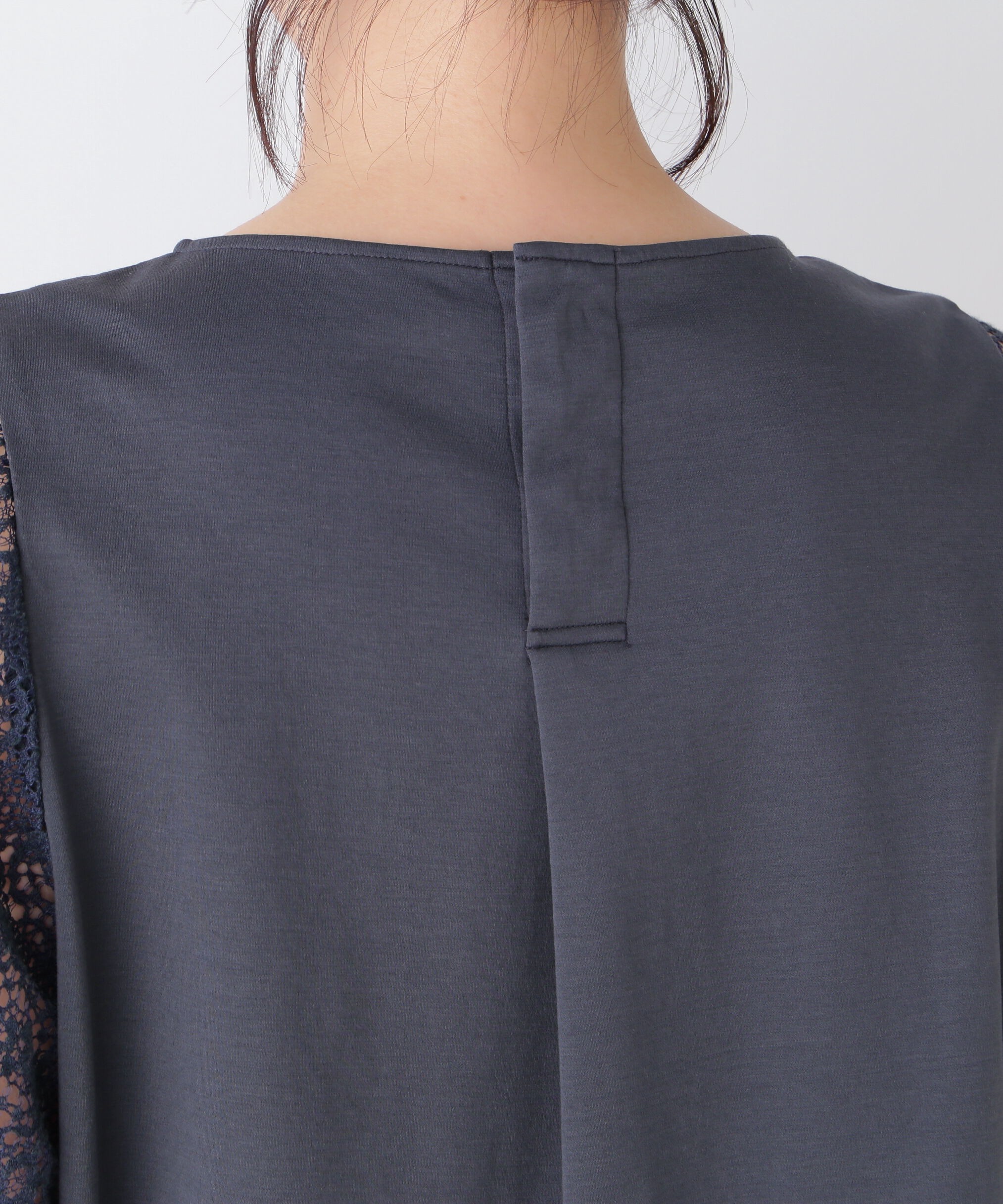  「◆≪接触冷感≫ ラッセルレースドッキングカットソープルオーバー」|Tシャツ・カットソー|