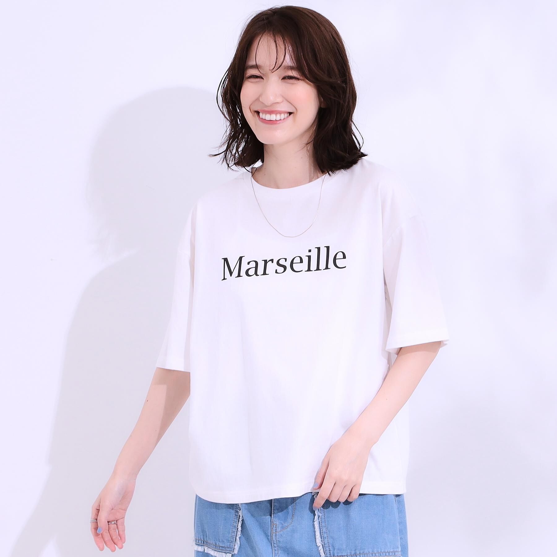 SHOO･LA･RUE「【選べる4柄】コットンプリントロゴTシャツ」|Tシャツ・カットソー|