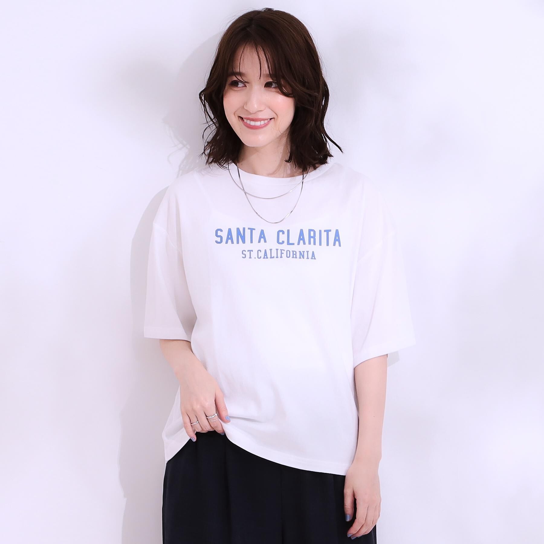SHOO･LA･RUE「【選べる4柄】コットンプリントロゴTシャツ」|Tシャツ・カットソー|