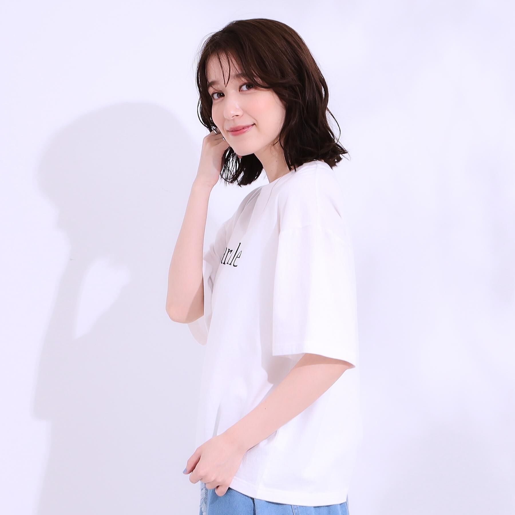 SHOO･LA･RUE「【選べる4柄】コットンプリントロゴTシャツ」|Tシャツ・カットソー|