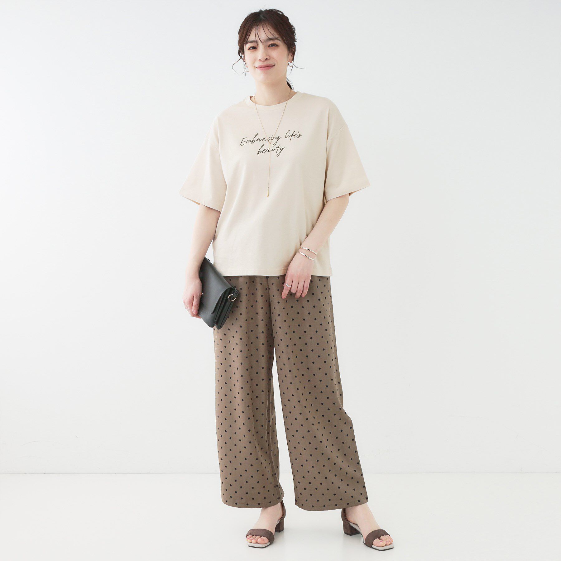 SHOO･LA･RUE「【選べる4柄】コットンプリントロゴTシャツ」|Tシャツ・カットソー|