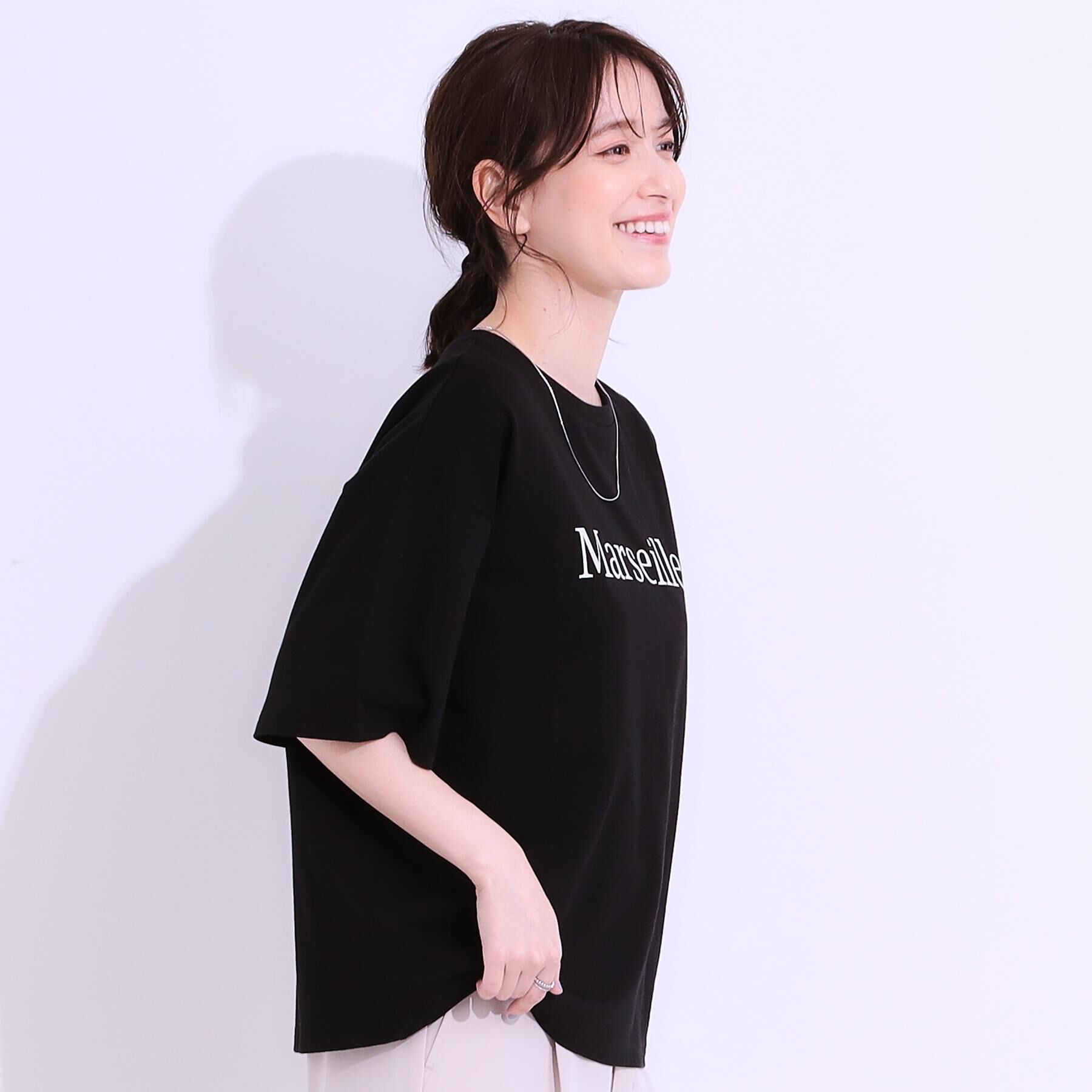 SHOO･LA･RUE「【選べる4柄】コットンプリントロゴTシャツ」|Tシャツ・カットソー|