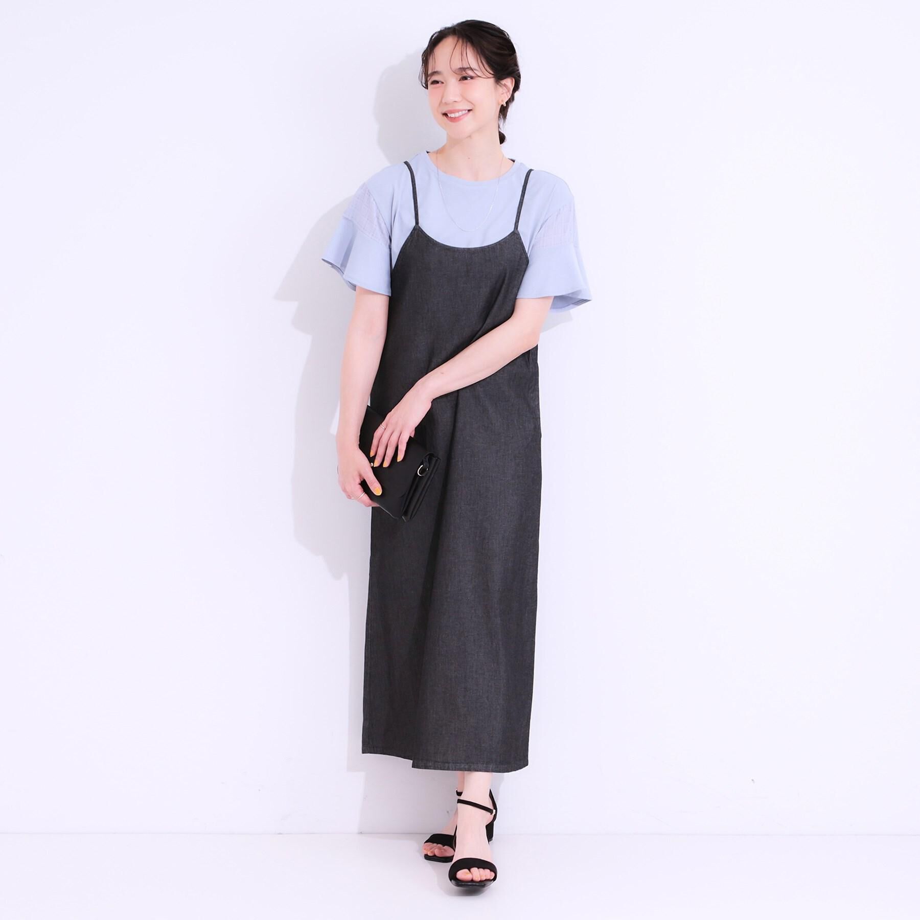 SHOO･LA･RUE「【ひんやり/プチプラ】女性らしさ溢れる お袖シアーフリルトップス」|Tシャツ・カットソー|