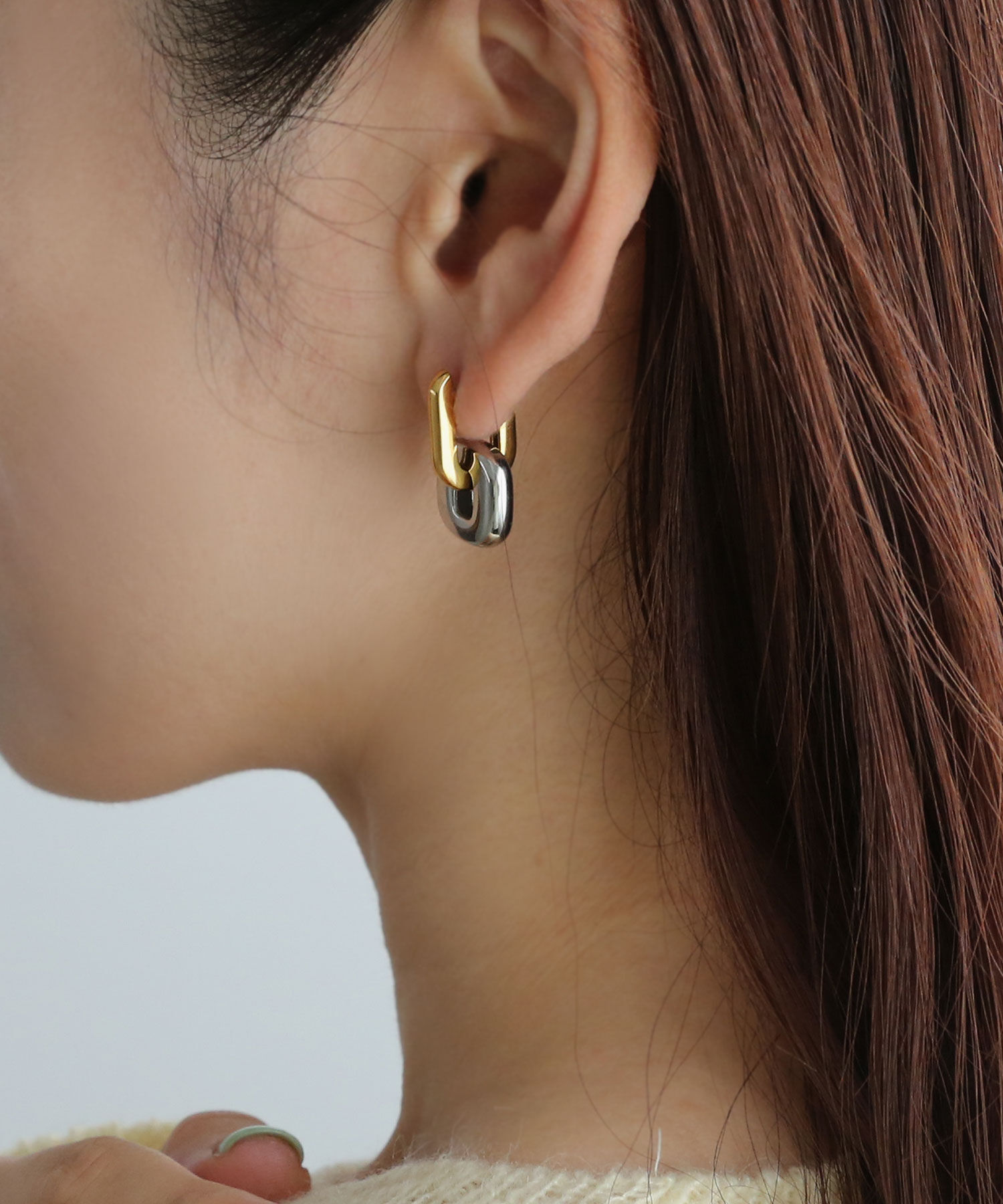  「[stainless]ステンレス・2WAYリンクピアス〈金属アレルギー対応〉」|ピアス|