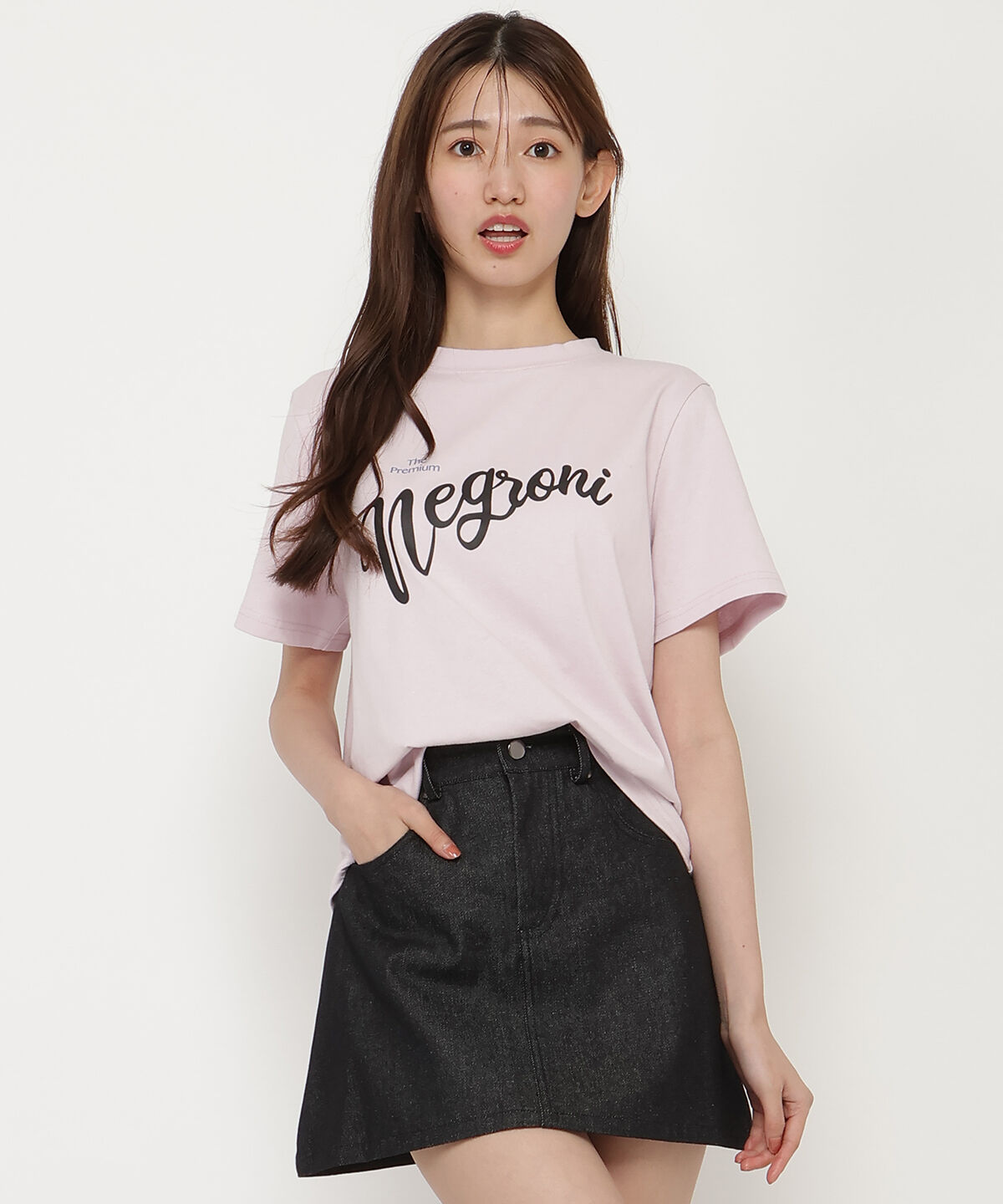 REDYAZEL「Negroni ロゴプリントＴシャツ」|Tシャツ・カットソー|ピンク