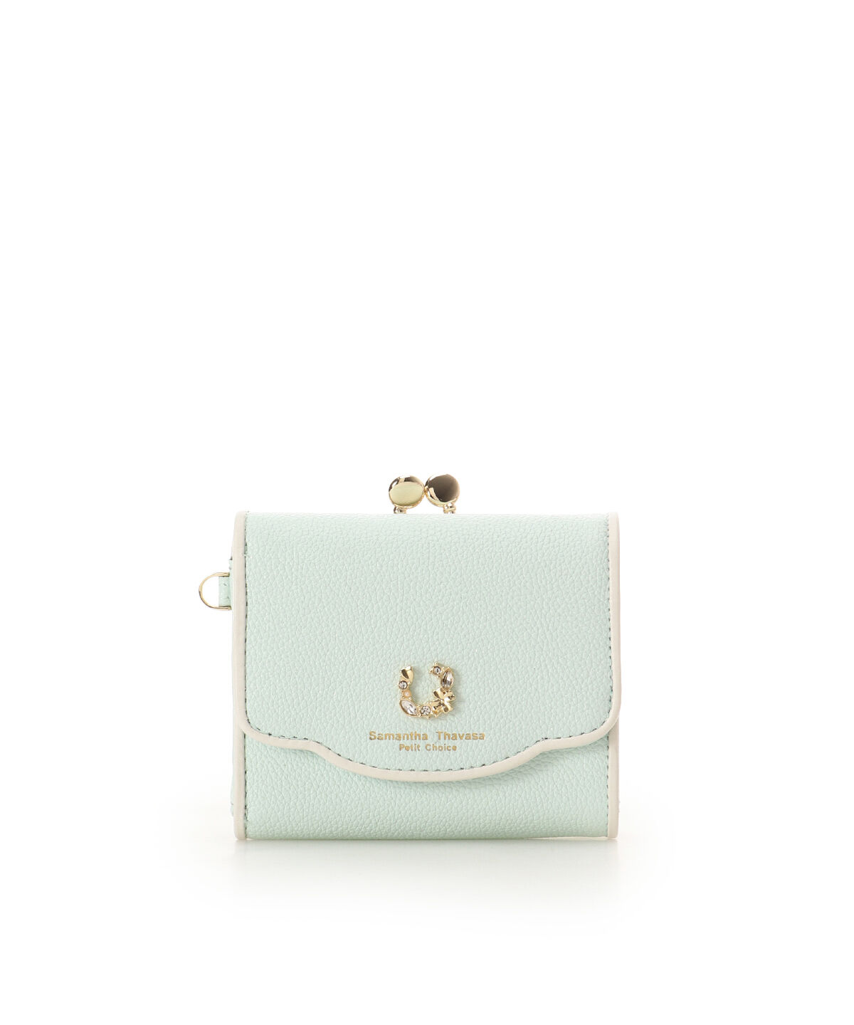 Samantha Thavasa Petit Choice「フープラインビジュー 折財布」|財布|ミント