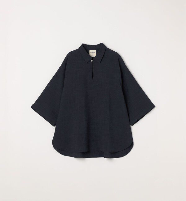 SHIPS any「SHIPS any:〈UVカット〉FUTURE LINEN CANVAS リネンライク スキッパー プルオーバーシャツ◇」|シャツ・ブラウス|