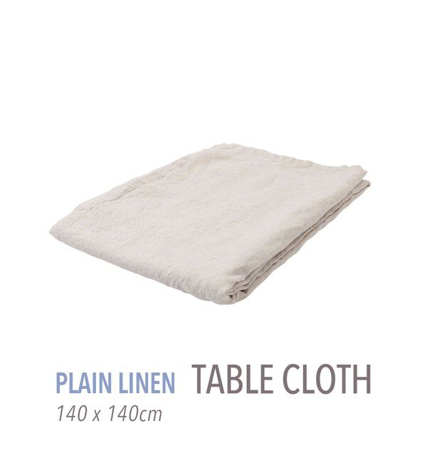 TOMORROWLAND HOME「プレーンリネン テーブルクロス（140cm X 140cm）」|食器・キッチングッズ|43 ベージュ